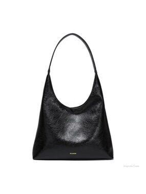 Vegan Leather Slouchy Hobo Shoulder Bag Zipper Tote Purse Faux Leather